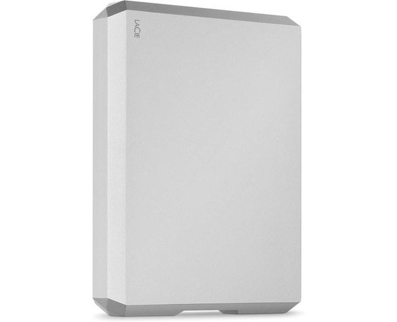Mobile Drive, 5TB, External Hard Drive, Moon Silver, USB-C, 2 year Rescue Services (STHG5000400)- Silver