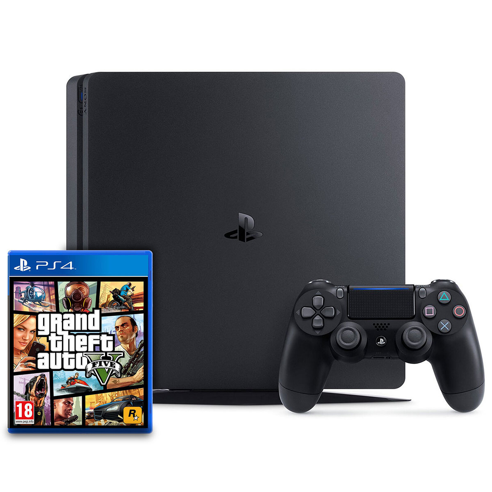 PS4 SLIM (500 GB) + GTA V GAME DISC