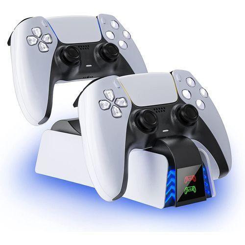 Wireless Controller Charger DualSense Charging Station Dock Game Pad Mount Stand With LED Indicator