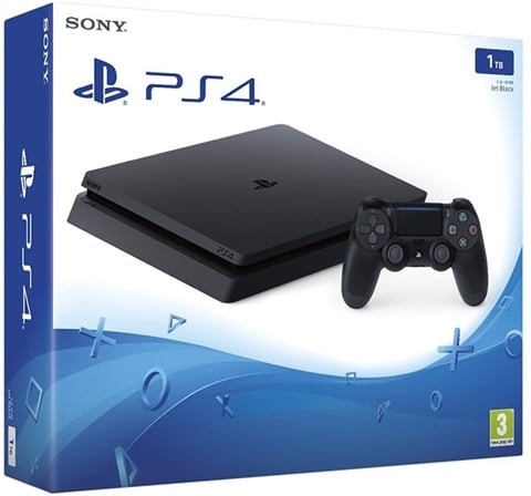 Playstation 4 Slim (PS4) Console with Pre Installed EA Sports FC 25  Refurbished - Jet Black
