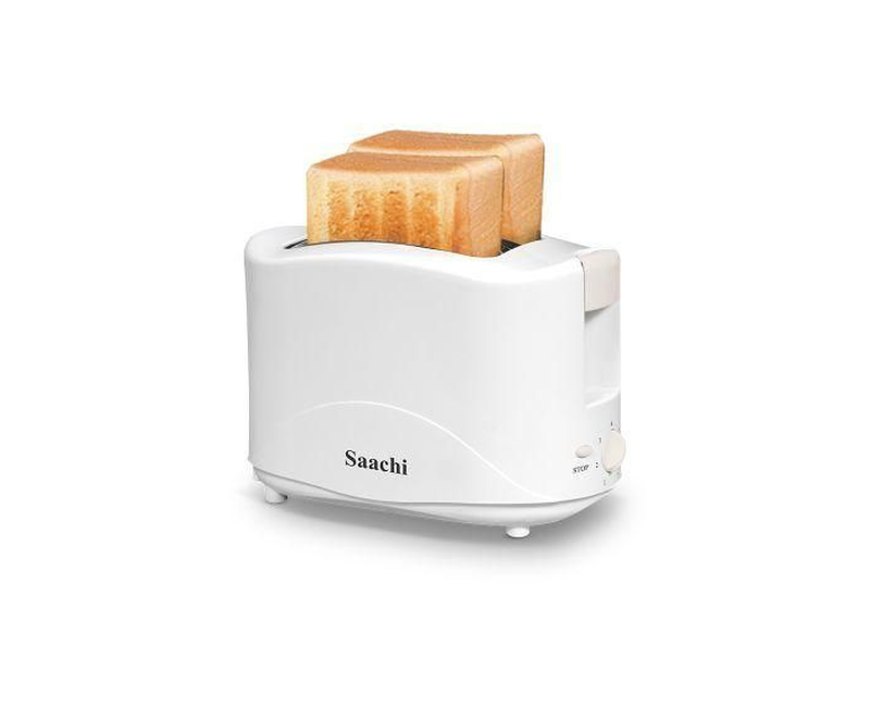 2 Slices Electric Bread Toaster With Stop Function-White