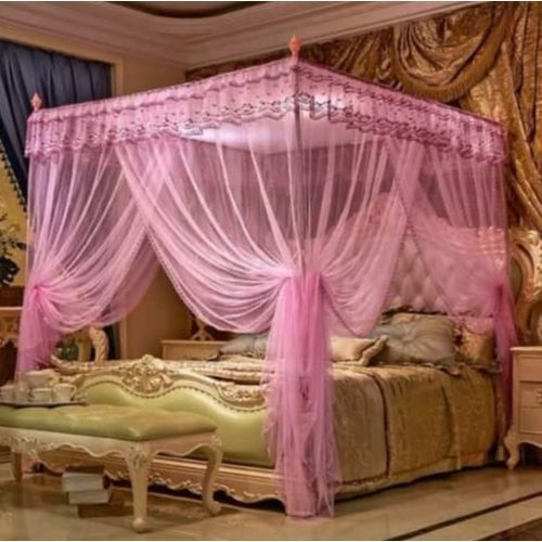 Mosquito Net Without Stands, Suitable For a Bed With Net Stands - Pink