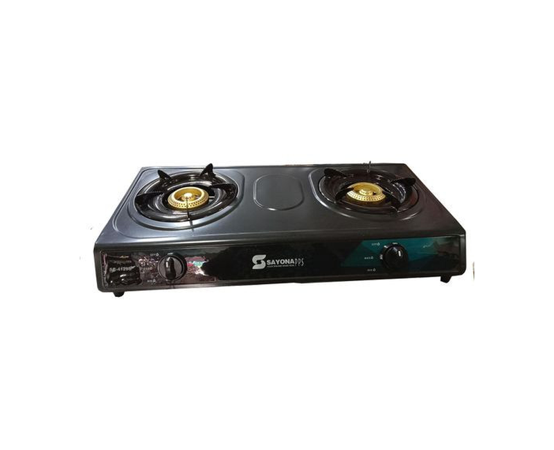 2 Burners Stainless Steel Top Gas Stove With Automatic Igniotion-Black
