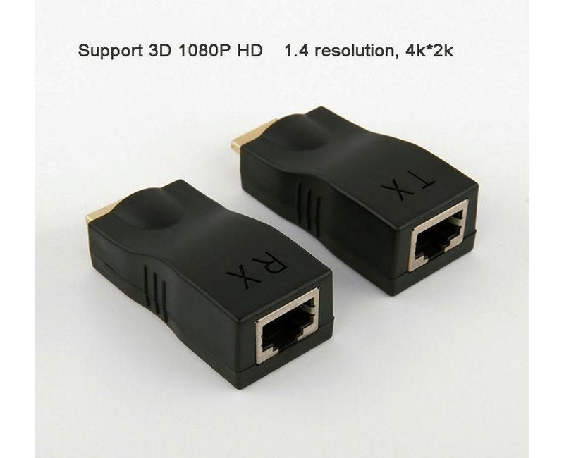1 Pair RJ45 4K HDMI-compatible Extender Extension Up to 30m Over CAT5e Cat6 Network Ethernet LAN for HDTV HDPC DVD PS3 STB