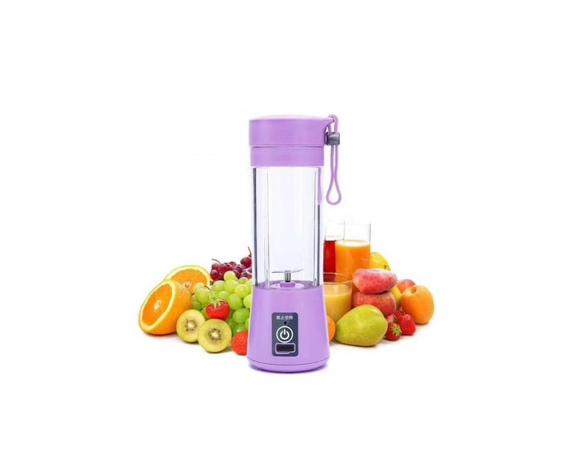 Portable Electric USB Juice Blender Food Processor, purple, green, pink, blue