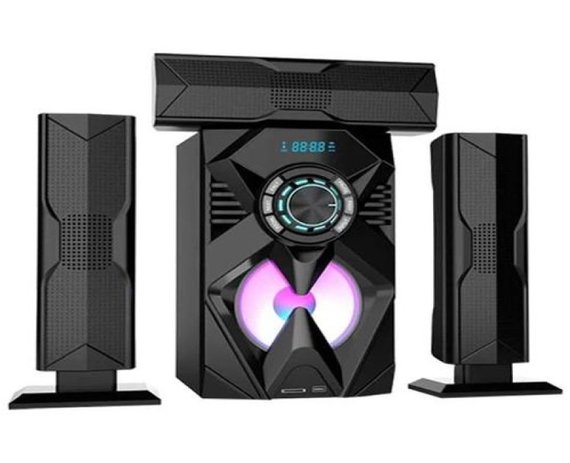 3.1 Multimedia Speaker Subwoofer System With Remote And Bluetooth Function-Black
