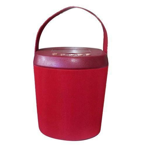 Red Bluetooth Wireless Speaker With Solar Panel-Red