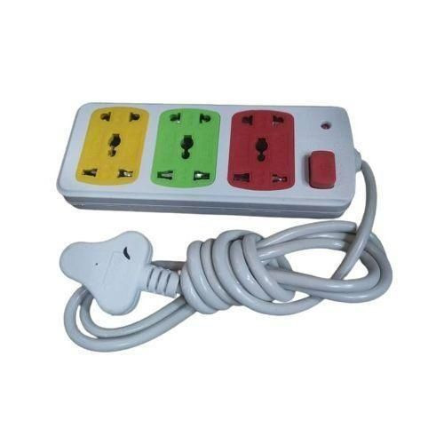 3 Ac Outlets Electric Extension Cable Overload Protection-multicolour