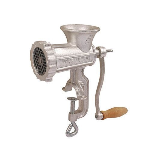 Manual Meat Mincer Grinder - Silver