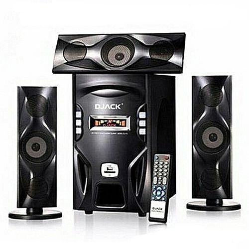 Djack F3L, AC & DC, Bluetooth Home Theatre Speaker, FM Radio, USB Port - Black