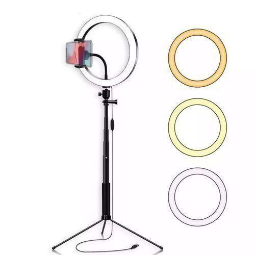 Soft Ring Light 12 Inch Ring Light With Stand, For Tik Tok, YouTube,Live Stream - Black