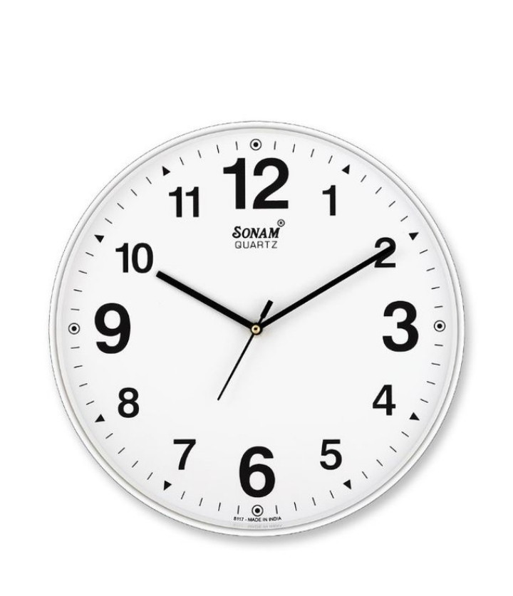 Classic Office Wall Clock - White