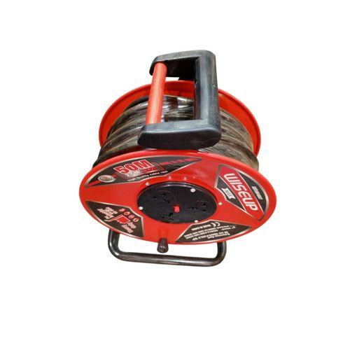 WISEUP Heavy Duty Extension Reel 2.5mm Industrial Power Extension - Red/Black