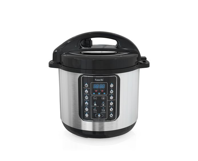 8L Multifunctional Smart Electric Pressure Cooker Rice Cooker With Stainless Steel Shell Stainless Steel Steamer Tray Rice Measuring Cup/Scoop Touch Panel Cooking Mode*12 1.2m Copper Charging Cable VDE Plug- Silver Winningstar