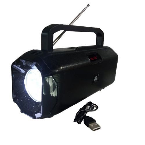 Bluetooth Wireless Speaker With Solar Panel And Torch/Color Varies -Multicolour