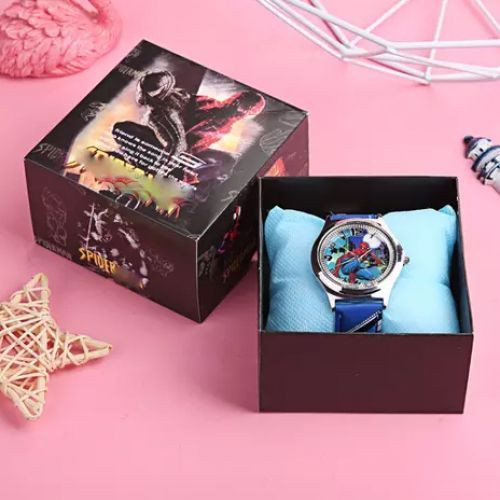 Boxed Spiderman Boy's Watch - Blue