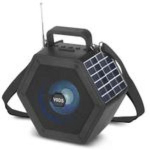 Bluetooth Speaker With Solar Panel And A Unique Design -Black