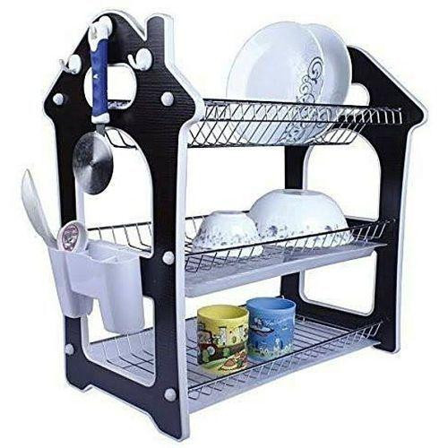 3 Tier Dish Draining Rack - Black