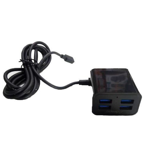 Fast Charger With 4 Usb Ports For Charging Phones And Other Electronic Devices-Black
