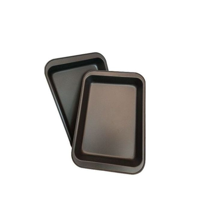 Non Stick Baking Cake Pan Bakeware 2pcs Set - Black