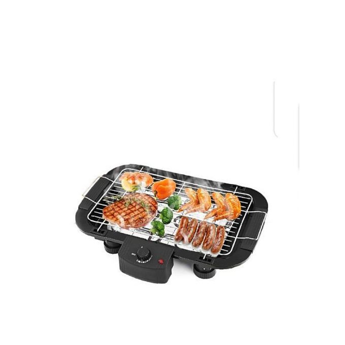 Electric Barbeque Grill, BBQ Roasting Machine - Black