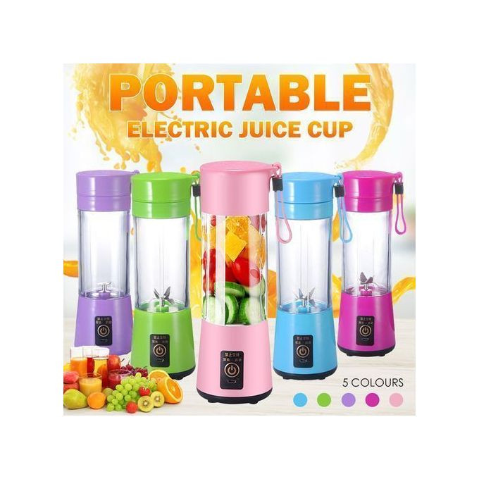 Mini USB Portable Electric Fruit Blender - Green,Pink, Blue