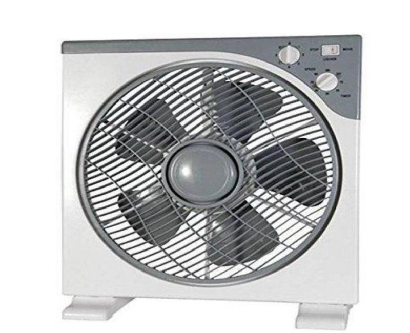 Electric Rotating Box Fan Slimline With Rotating Louvre Oscillating Effect 3 Blades Class A Energy Efficiency 3 Adjust Speed Table Fan - Multicolor