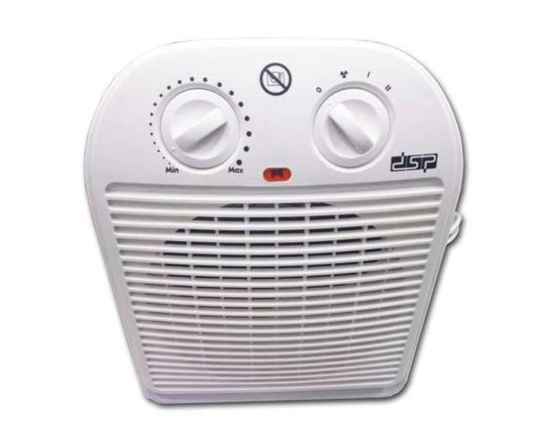 Home Electric Table Fan Heater Mini Fan - White