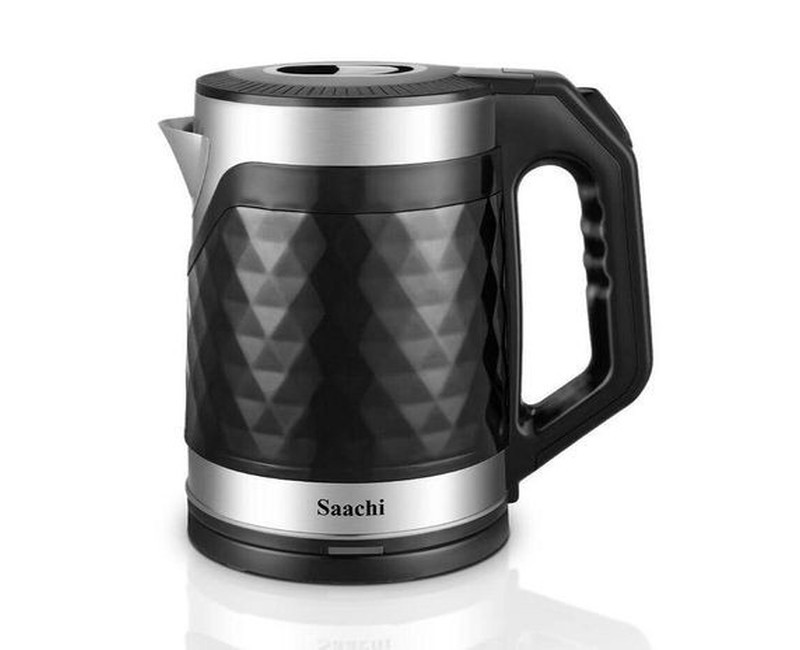 Saachi 1.8 Liters Stainless Steel Electric Kettle -Silver & Black