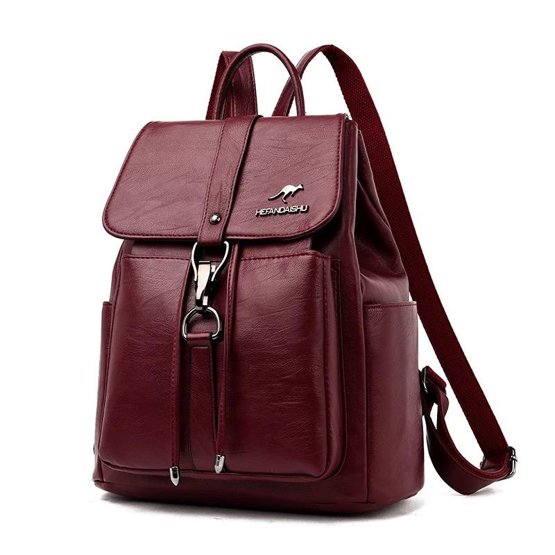 Women’s Soft Leather Backpack Shoulder Bag Handbag