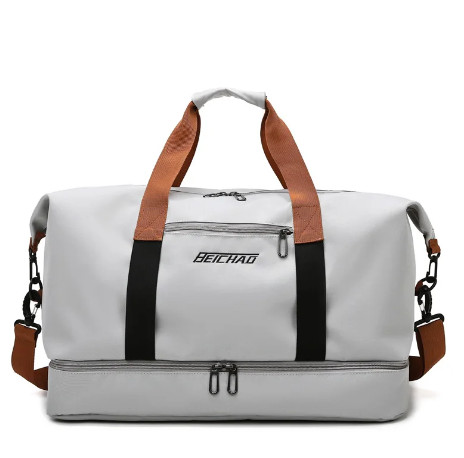 Travel Bag Duffel Bag Gym Bag Crossbody Sport Bag - white