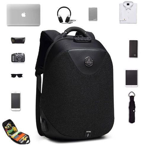 High Quality Anti Theft Backpack Laptop Bag School Bag - black
