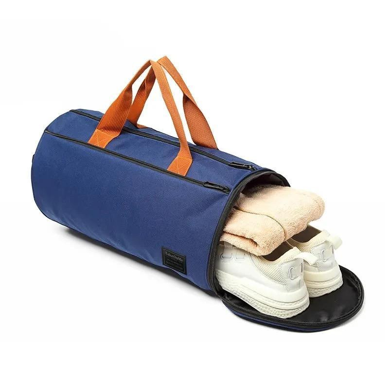 Small Training Duffel Gym Bag with Shoe Compartment Waterproof Fashion Women Men Sports Fitness Bag - Multiple Colors