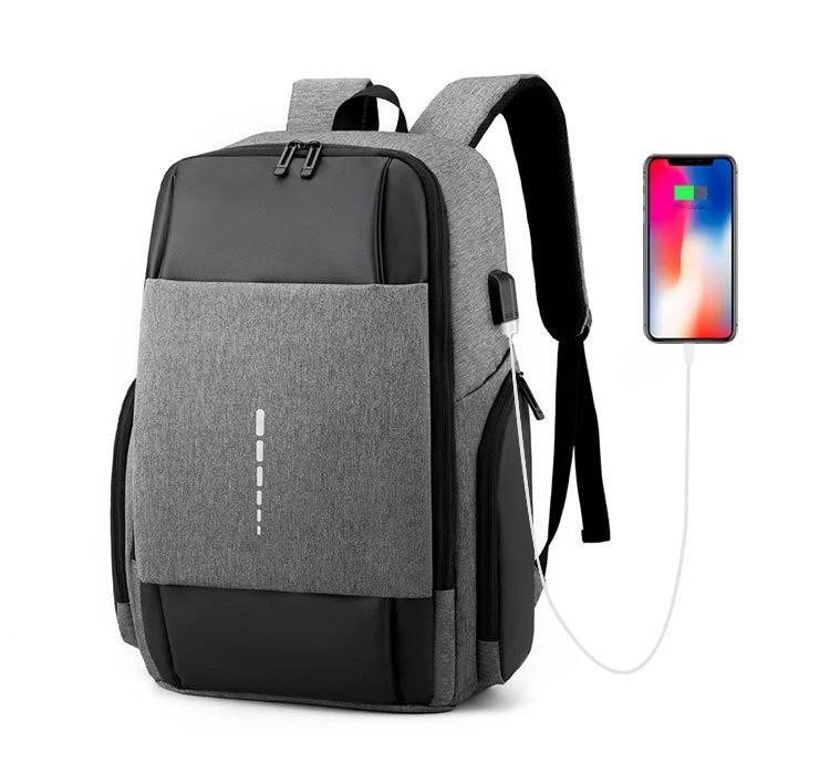 Travel Laptop Backpack Water Resistant Anti-Theft Bag with USB Charging Port and Lock 15.6 Inch Computer Business Backpacks for Laptops(MacBook, Lenovo, Hp)  - gray