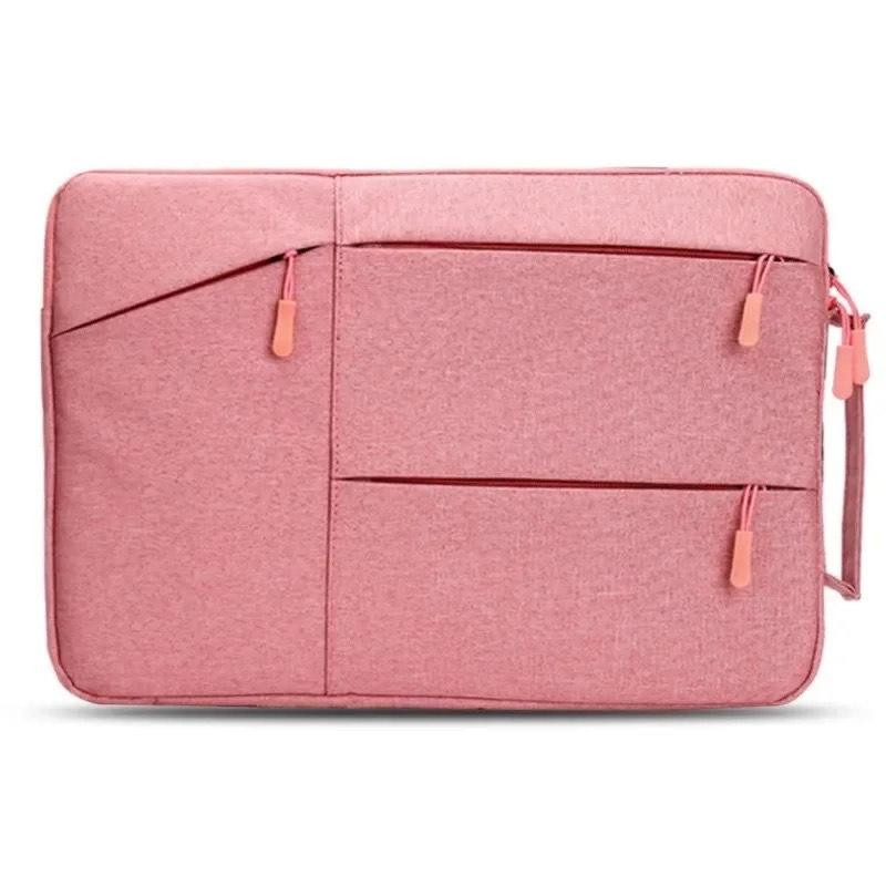15.6 Inch Women's Laptop Sleeve Case Waterproof Pouch Computer Handbag for MacBook, Lenovo - pink