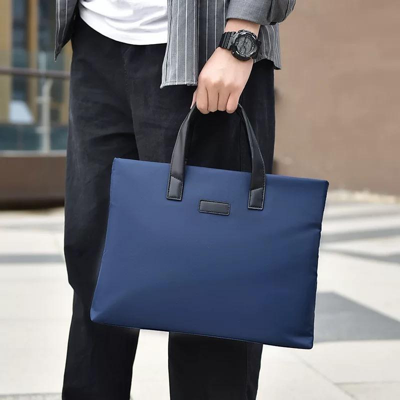 Portable Laptop Bag Document Bag Business Briefcase - blue