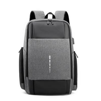 Anti-theft Travel College Student Laptop Backpack USB Charging Port Oxford Waterproof Schoolbag Men Leisure Laptop Backpack