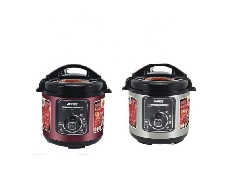 6L Intelligent Electric Rice Pressure Cooker Saucepan Steamer-Maroon. Avinas