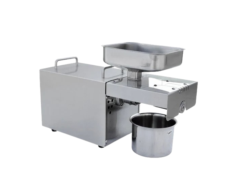 Edible Oil Press Machine Full Automatic Oil Extractor With Intelligent Temperature Control Stainless Steel Electric Oil Press Extractor Cold Hot Press Organic Oil Expeller for Commercial Home Kitchen For Nuts Walnut Linseed Almond Rapeseed Sesame- Silver