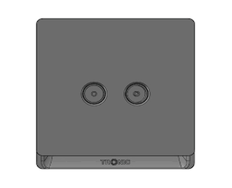 TD 2 GANG TV SOCKET TD 5322 GRAY TD 5322-GY