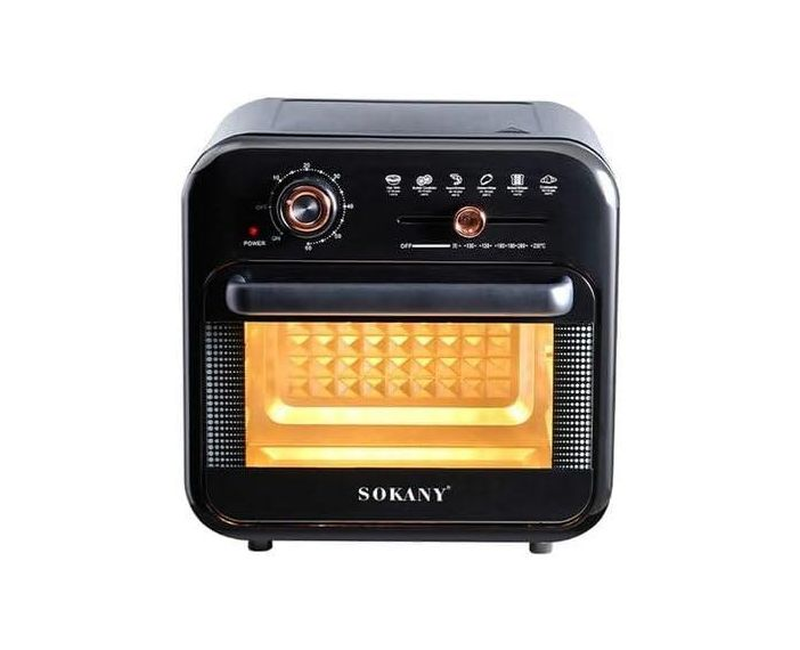 18L SK-10001 Air Fryer + Oven 1800W With Grill+Timer - Black Sokany