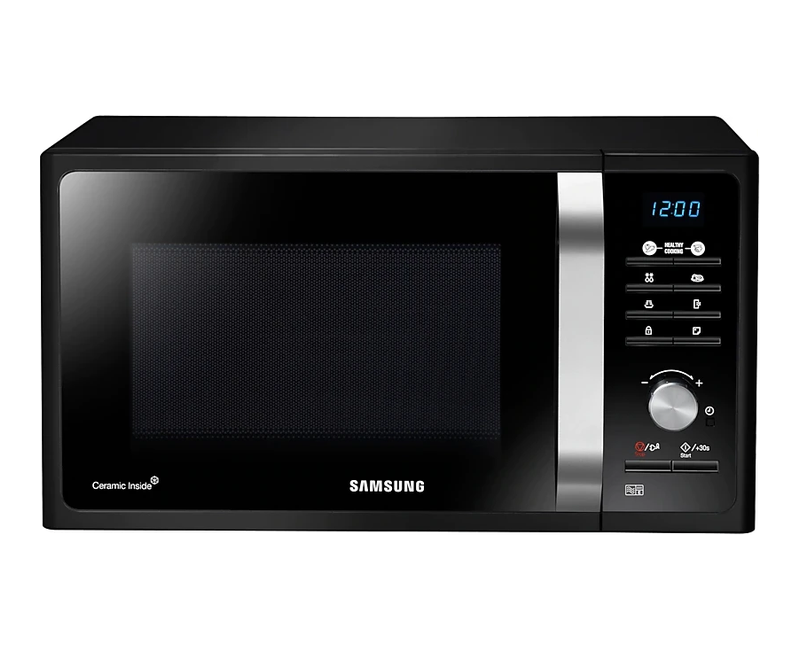 Samsung 23 – Litres Microwave Oven, GRILL , Ceramic Enamel, Automatic, MS23F301TAK – Black