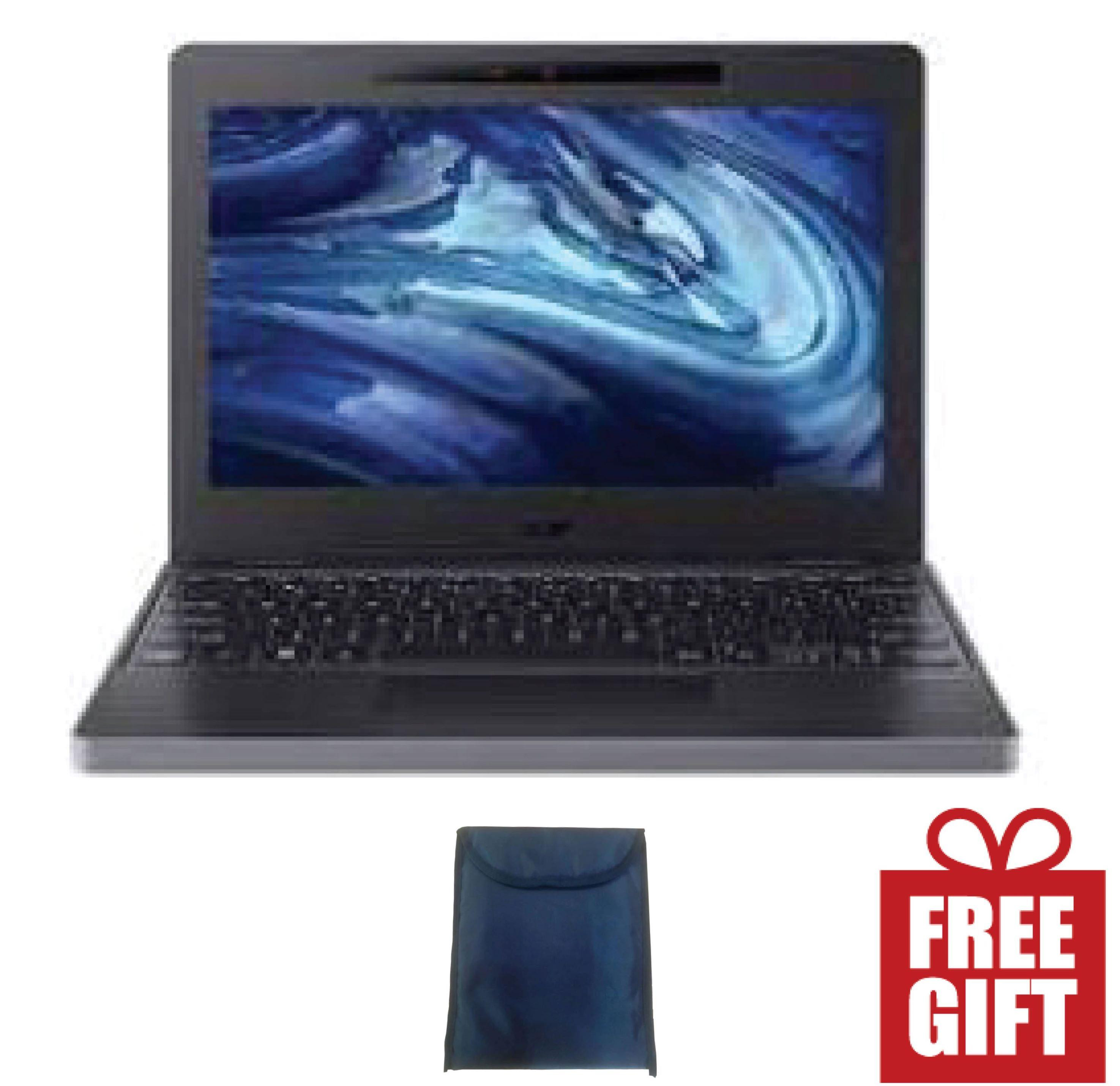 Portable Mini Laptop.4GB RAM 128GB SSD, 12Inches Plus Free Pouche/sleeve- Black(Refurbished)