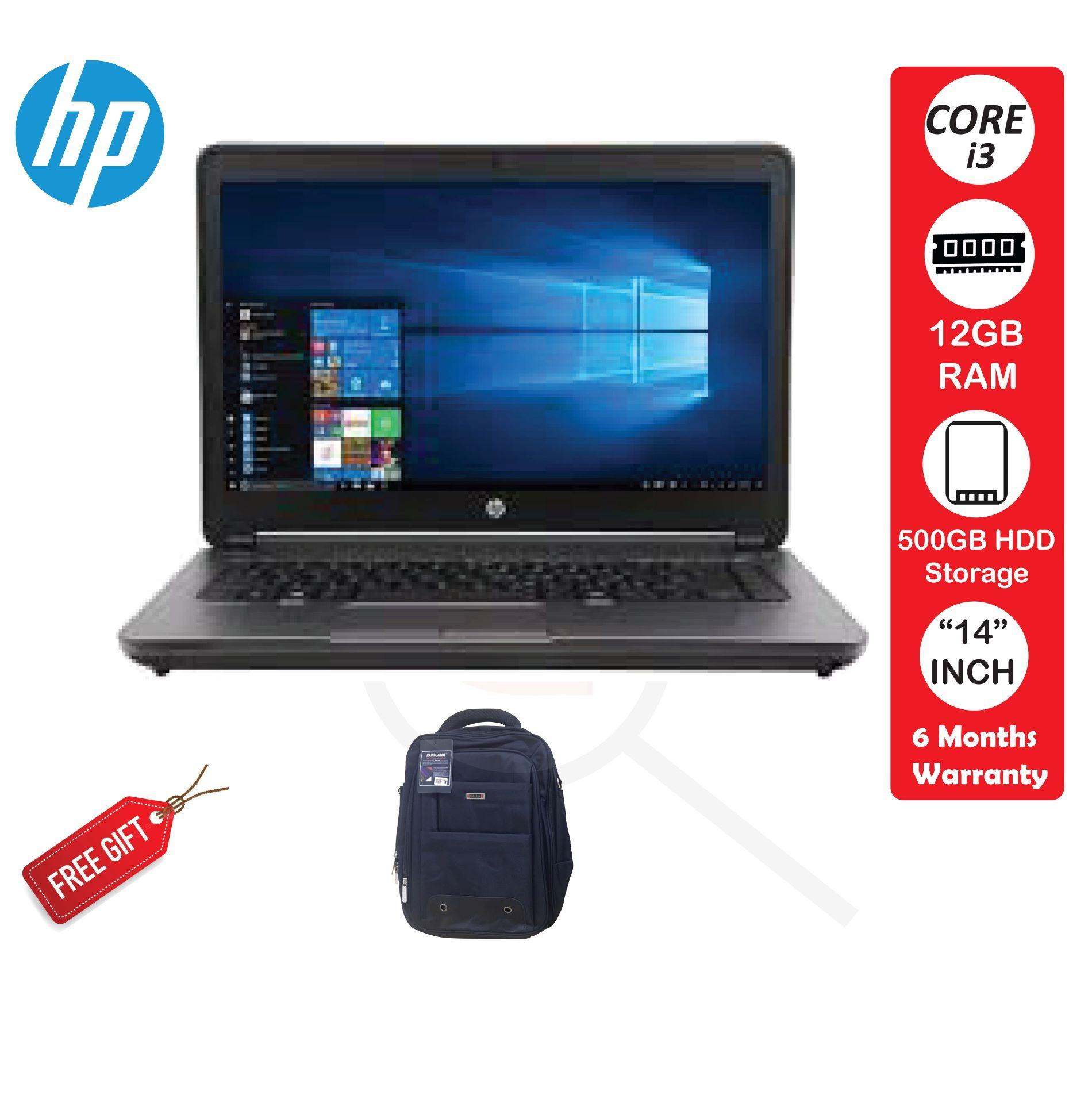 HP ProBook 640 Intel Core I3, 12GB RAM, 500GB HDD. Refurbished Grade A+ Plus Free Bag - Black (6MTHS WRTY)