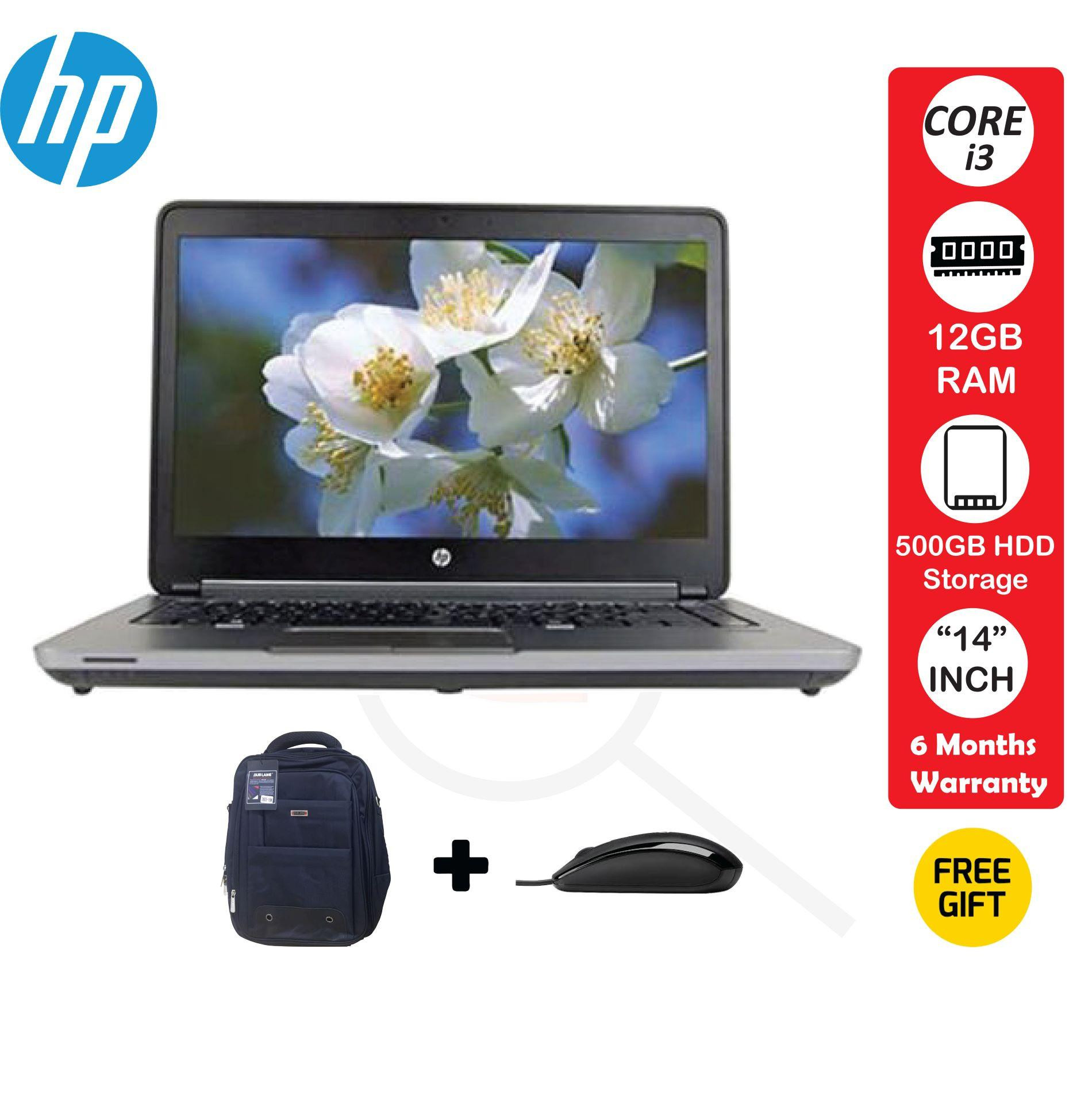 HP Probook 640 Intel Core I3, 12GB RAM, 500GB HDD. Refurbished Grade A+ Plus Free Bag and Mouse (6MTHS WRTY)