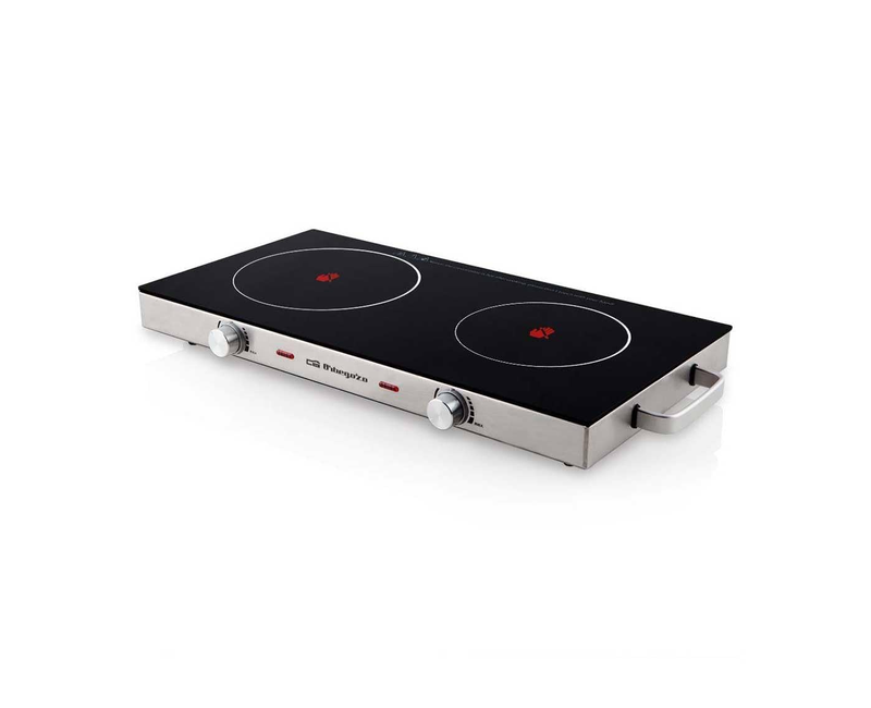 Double Seat Electric Infrared Cooker Induction Heater Ceramic Glass Plate LED Display Control Timer -Multicolor Dsp