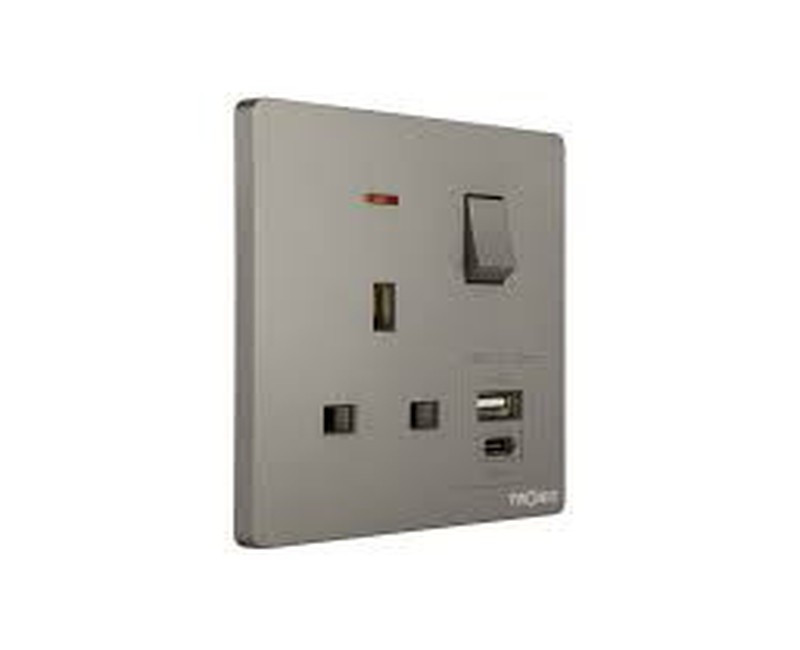 SOCKET 1GANG 13A NEON TD 5113-UN-GY TD 5113-UN-GY