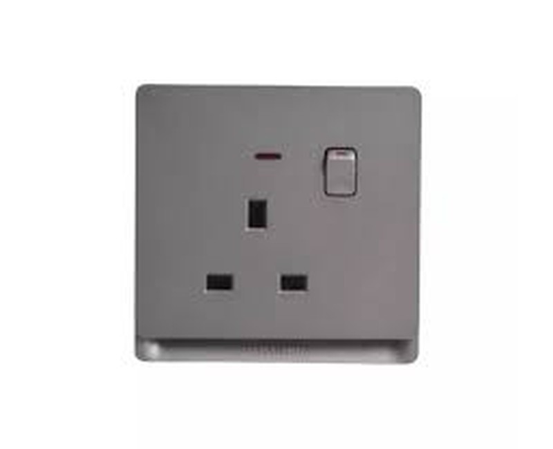 SOCKET 1GANG 13A NEON TD 5113-NE-GY