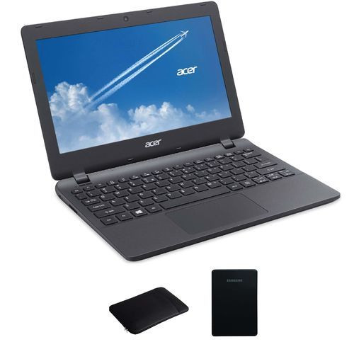 RENEWED Refurbished Acer 4GB RAM 128GB SSD,12" Plus External Hard Disk,Pouche 5Hrs- - Black (6MTHS WRTY)