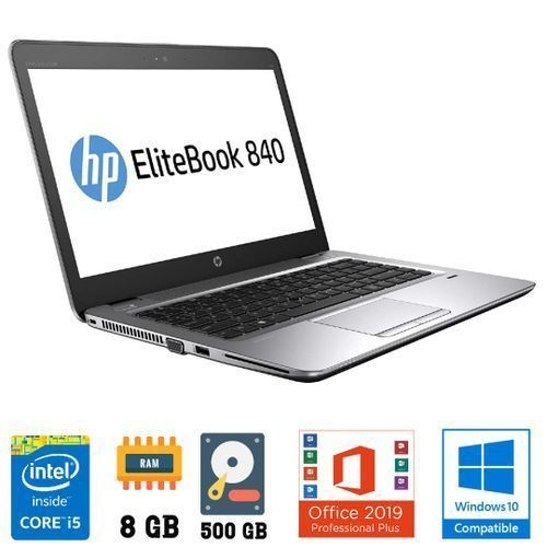 Renewed Elitebook 840 G3 Core I5 8GB RAM, 500GB HDD - Silver